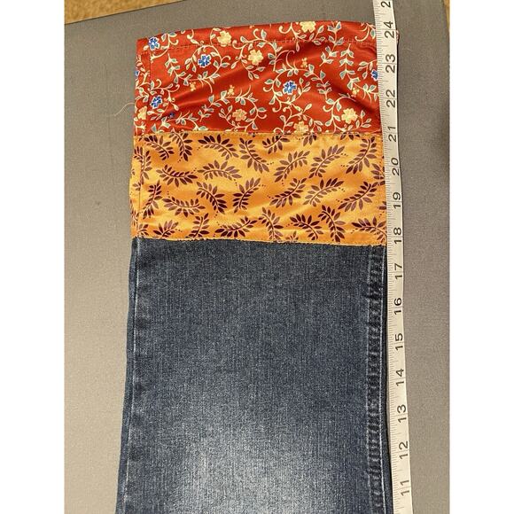 Democracy Jeans Womens Sz 8 Plus Blue Flex-ellent Cropped Fabric Embellished - Picture 5 of 6